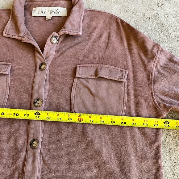 Oak & Trellis Reverse French Terry Shacket - Picture 9 of 13